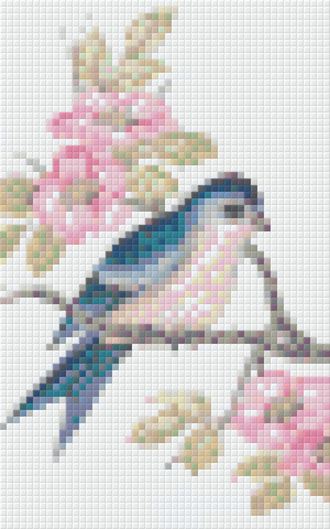 Bluebird Two [2] Baseplate PixelHobby Mini-mosaic Art Kit image 0